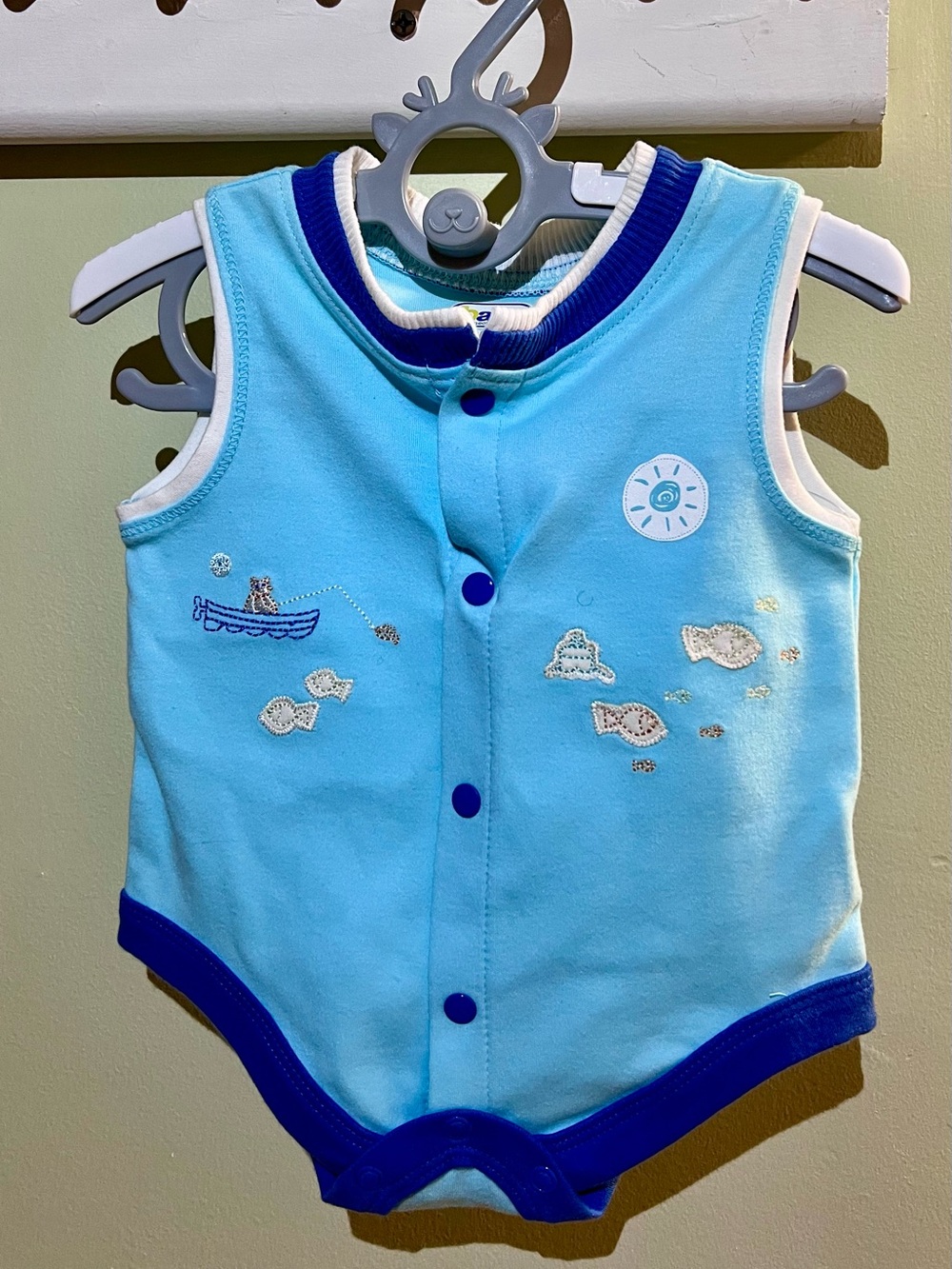 Vintage - Baby Connection Blue Onesies Bundle